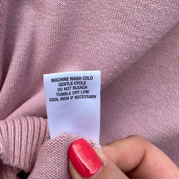 Roz & Ali - light mauve mock turtleneck long sleeve sweater, Size 1X - Picture 8 of 8